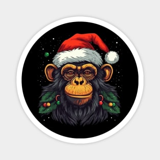 Monkey Christmas Magnet